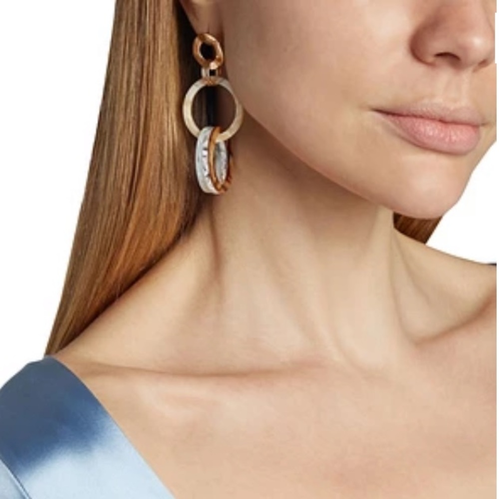 Iris & Ink Statement Linked Hoops Earrings - image 1